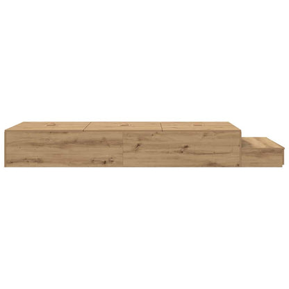 Storage Bed Frame Artisan Oak 100 cm Engineered Wood