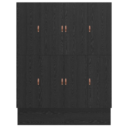 Storage Bed Frame with Drawer Black Oak 200 cm Engineered Wood