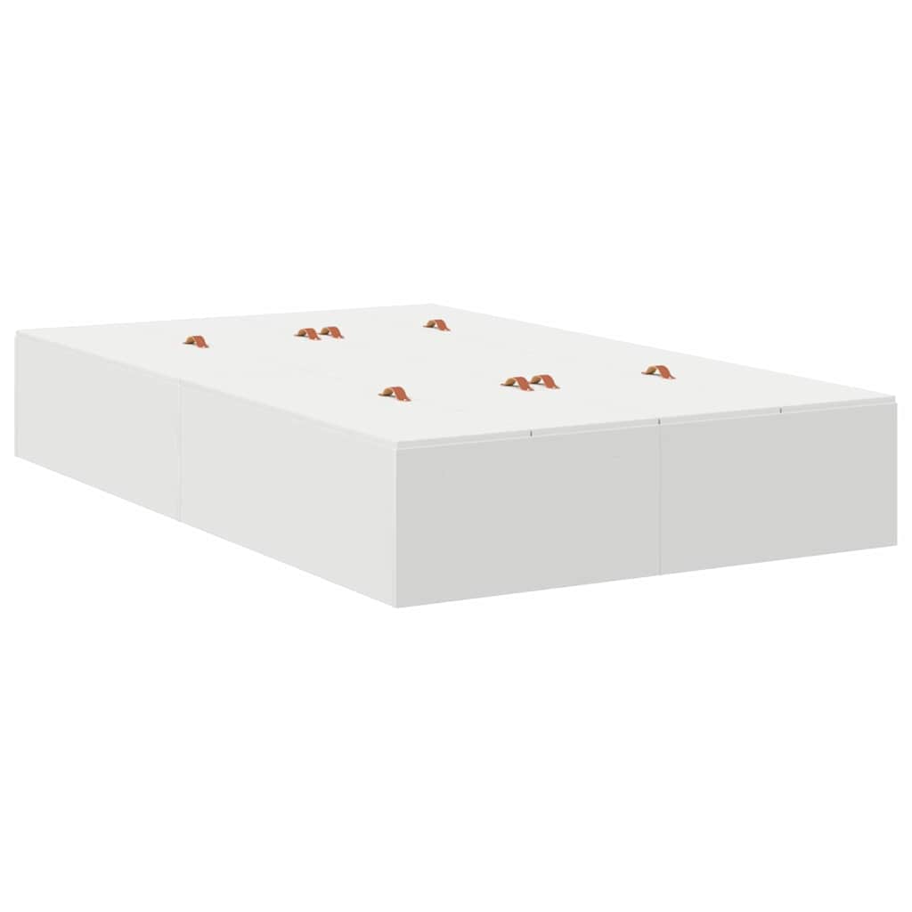 Storage Bed Frame with Drawer White 120 cm Engineered Wood