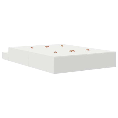 Storage Bed Frame with Drawer White 150 cm Engineered Wood