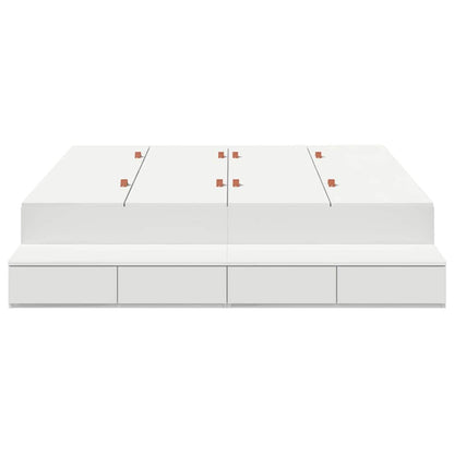 Storage Bed Frame with Drawer White 150 cm Engineered Wood