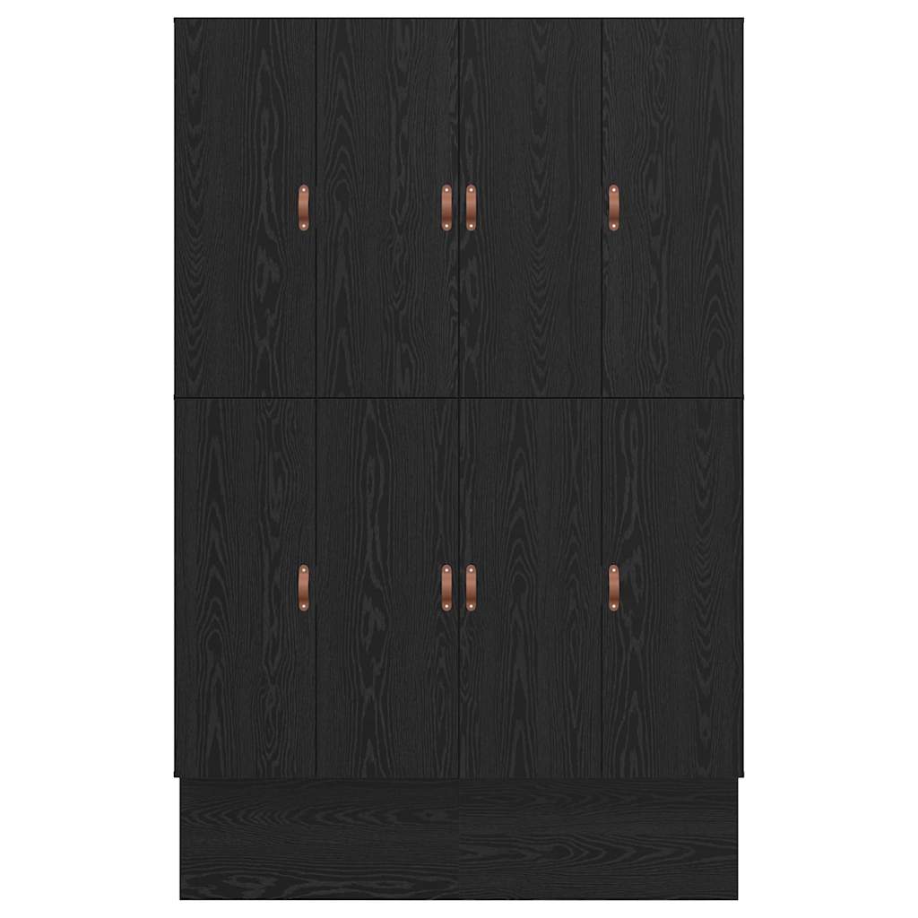 Storage Bed Frame with Drawer Black Oak 150 cm Engineered Wood