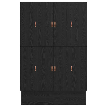 Storage Bed Frame with Drawer Black Oak 150 cm Engineered Wood