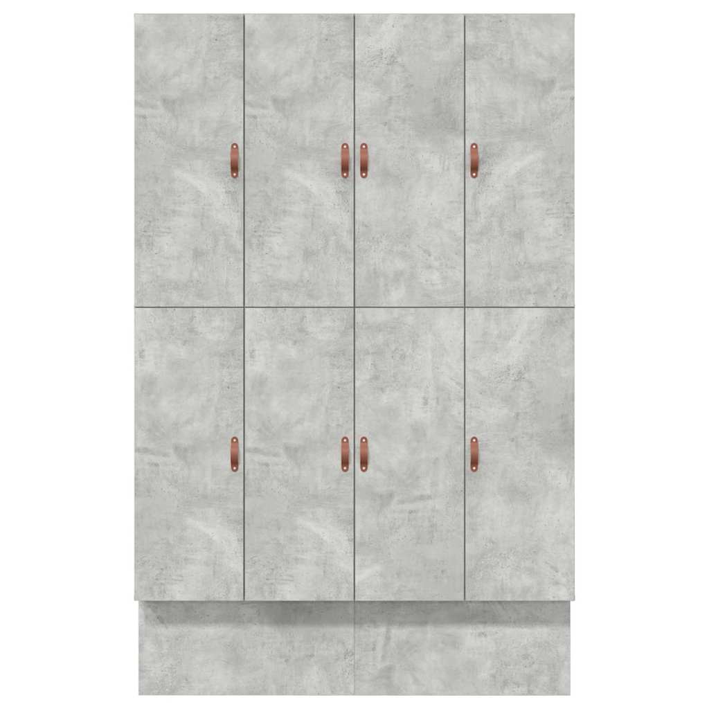 Storage Bed Frame Concrete Grey 150 cm Engineered Wood