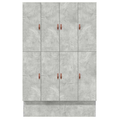 Storage Bed Frame Concrete Grey 150 cm Engineered Wood