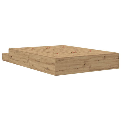 Storage Bed Frame Artisan Oak 150 cm Engineered Wood
