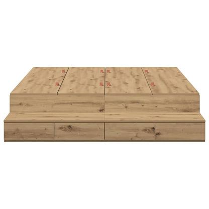 Storage Bed Frame Artisan Oak 150 cm Engineered Wood