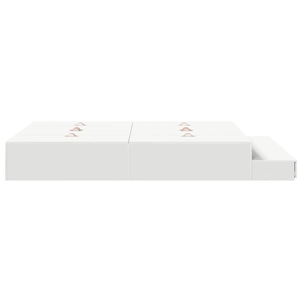 Storage Bed Frame with Drawer White 160 cm Engineered Wood