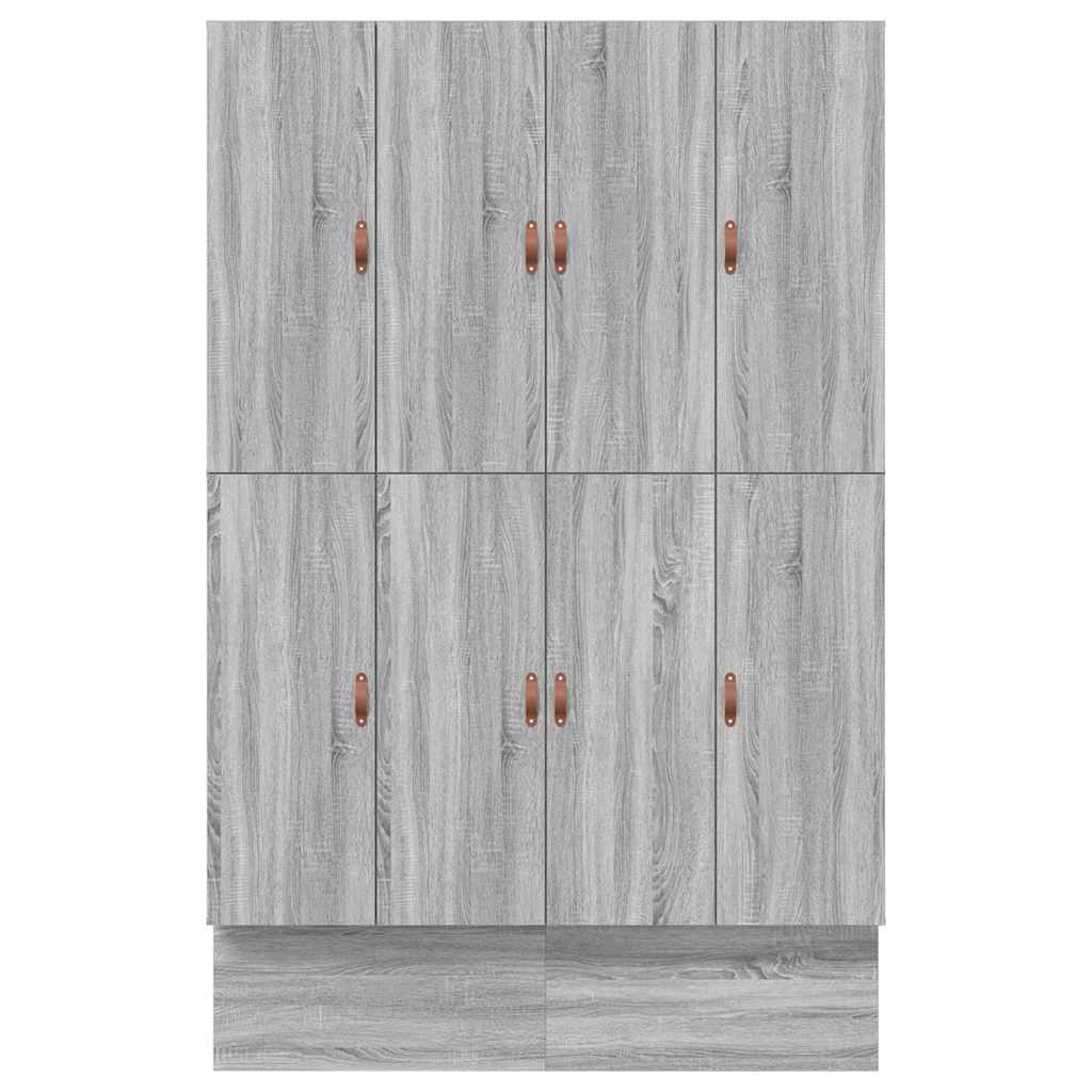 Storage Bed Frame Grey Sonoma 160 cm Engineered Wood