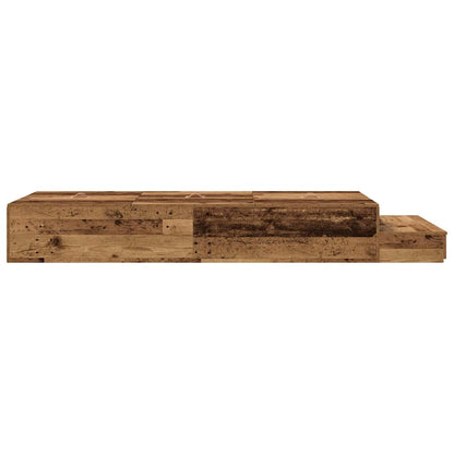 Storage Bed Frame with Drawer Old Wood 75 cm Engineered Wood