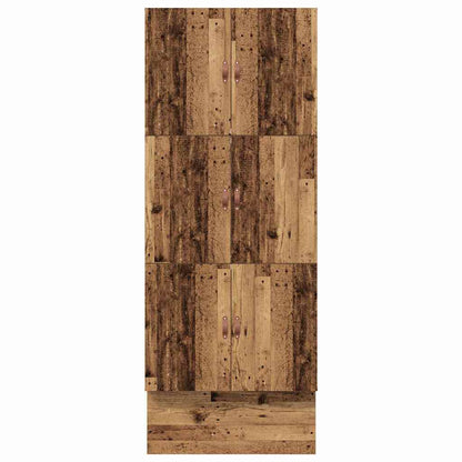 Storage Bed Frame with Drawer Old Wood 75 cm Engineered Wood