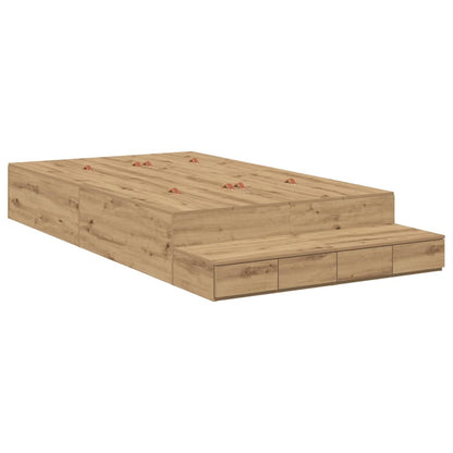 Storage Bed Frame Artisan Oak 120 cm Engineered Wood