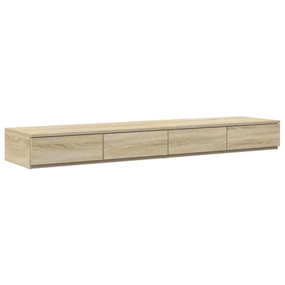 Storage Bed Frame with Drawer Sonoma Oak 140 cm Engineered Wood