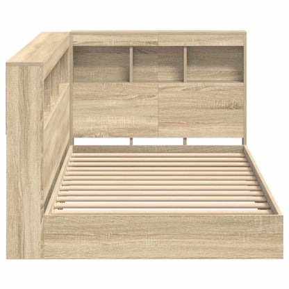 Bookcase Bed Sonoma oak 100 x 200 cm Engineered wood