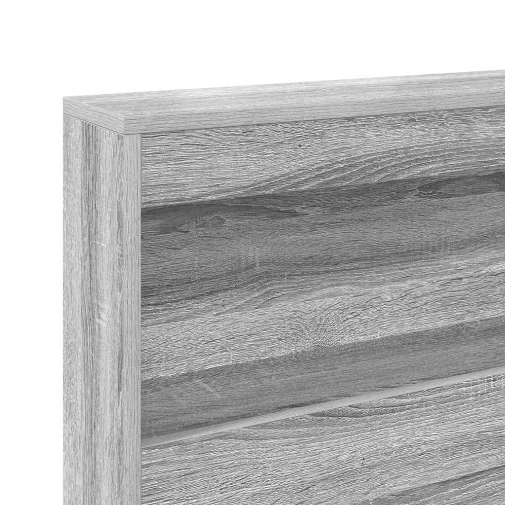 Bookcase Bed Grey sonoma 100 x 200 cm Engineered wood