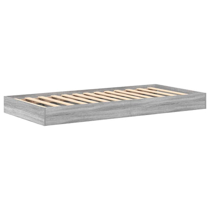 Bookcase Bed Grey sonoma 100 x 200 cm Engineered wood