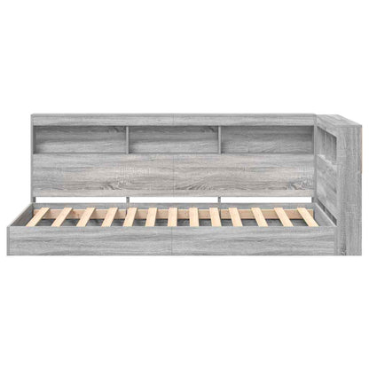 Bookcase Bed Grey sonoma 100 x 200 cm Engineered wood