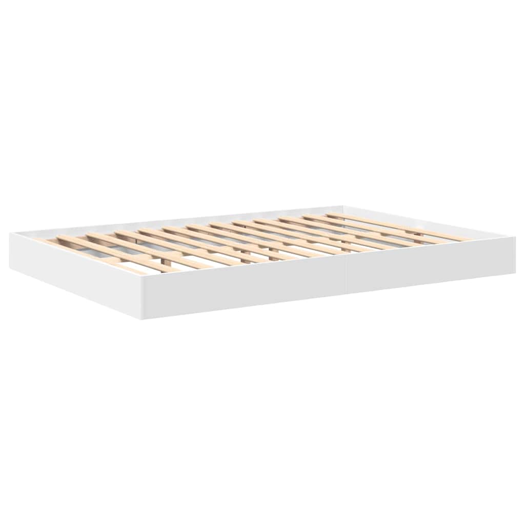 Bookcase Bed with Shelf White 160 x 200 cm Engineered Wood