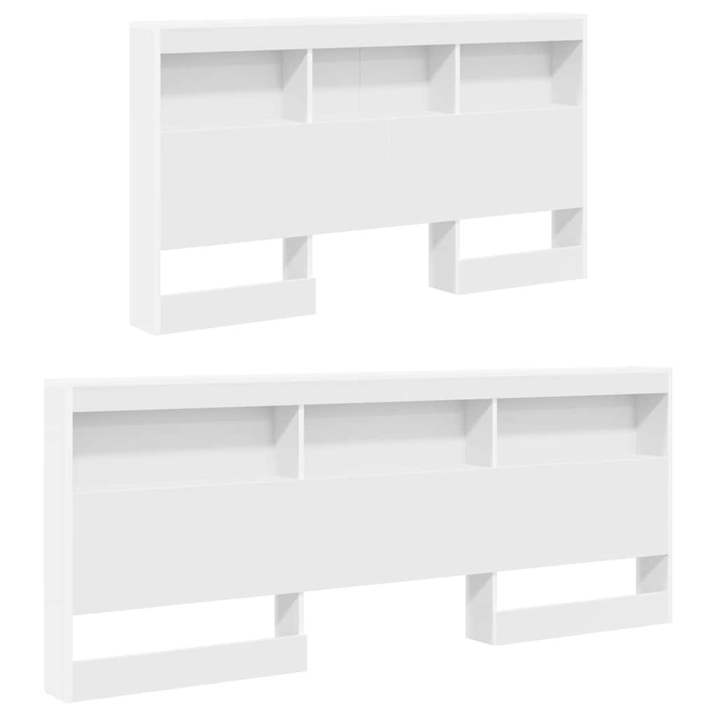 Bookcase Bed with Shelf White 160 x 200 cm Engineered Wood