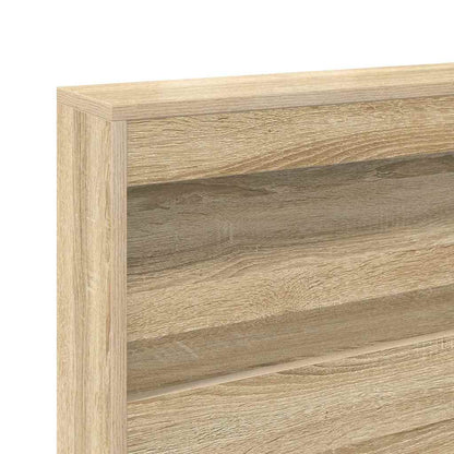 Bookcase Bed Sonoma oak 160 x 200 cm Engineered wood