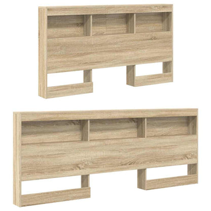 Bookcase Bed Sonoma oak 160 x 200 cm Engineered wood