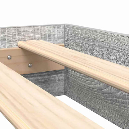 Bookcase Bed Grey sonoma 180 x 200 cm Engineered wood