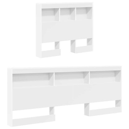 Bookcase Bed with Headboard White 90 x 190 cm Engineered wood