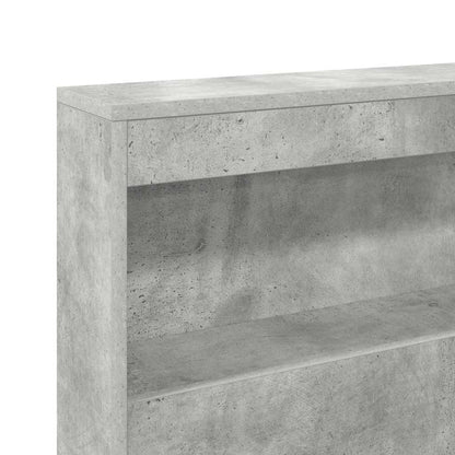 Bookcase Bed Concrete Grey 75 x 190 cm Engineered wood