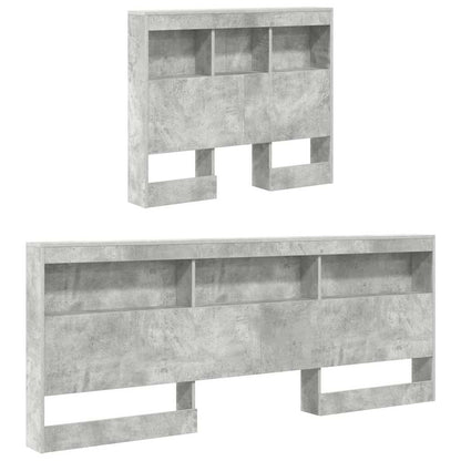 Bookcase Bed Concrete Grey 75 x 190 cm Engineered wood