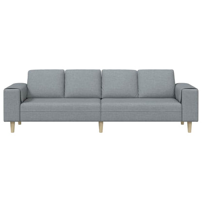 Living Room Couch Light Grey 250 x 77 x 76 cm Polyester