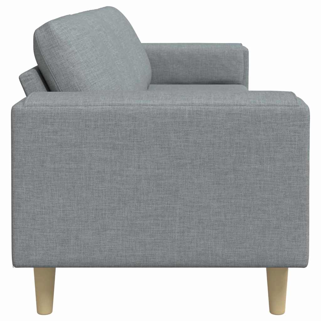 Living Room Couch Light Grey 250 x 77 x 76 cm Polyester