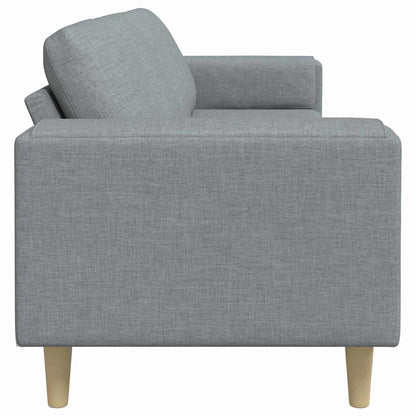 Living Room Couch Light Grey 250 x 77 x 76 cm Polyester