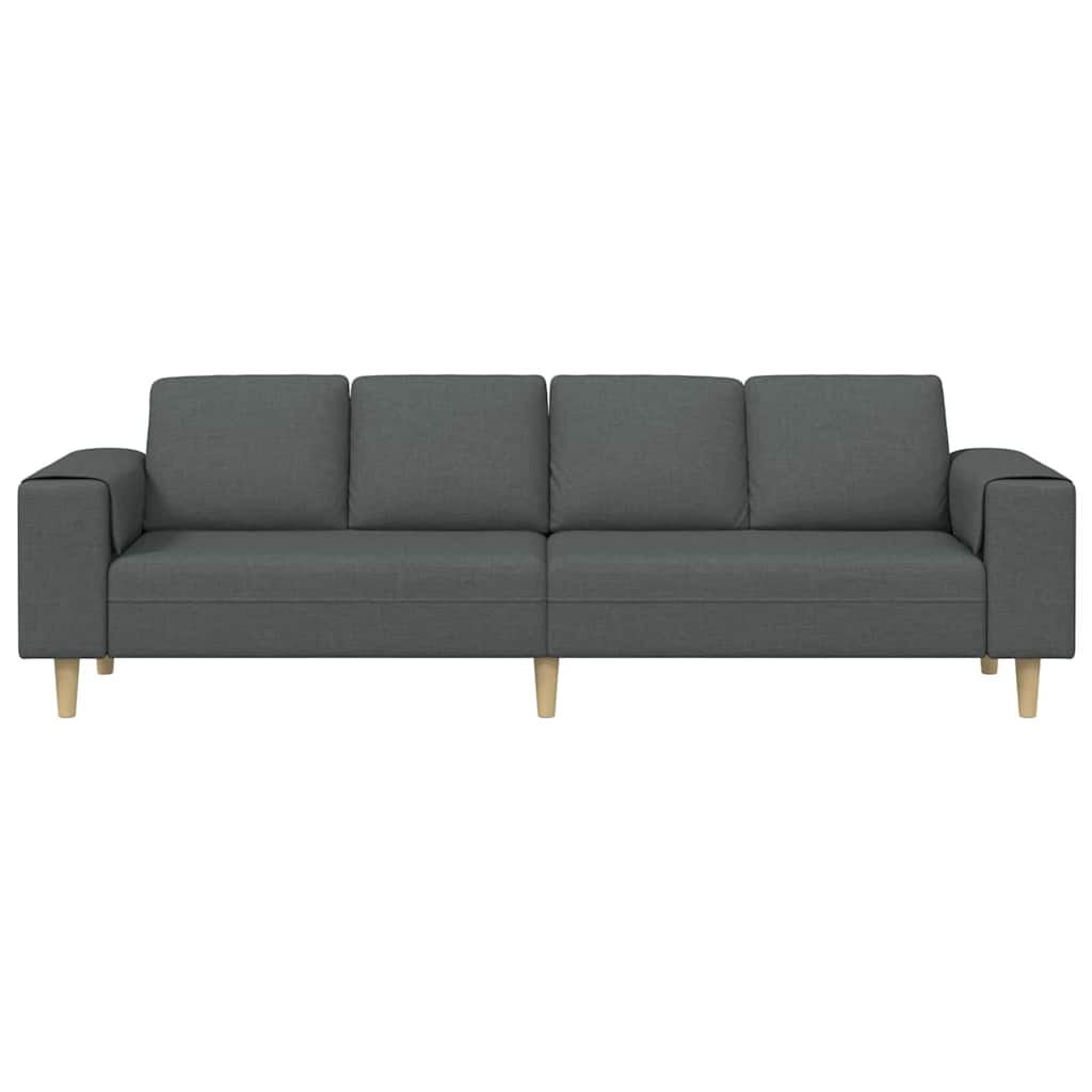 Living Room Couch Dark Grey 250 x 77 x 76 cm Polyester