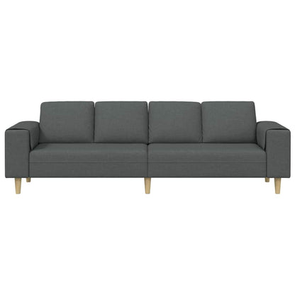 Living Room Couch Dark Grey 250 x 77 x 76 cm Polyester