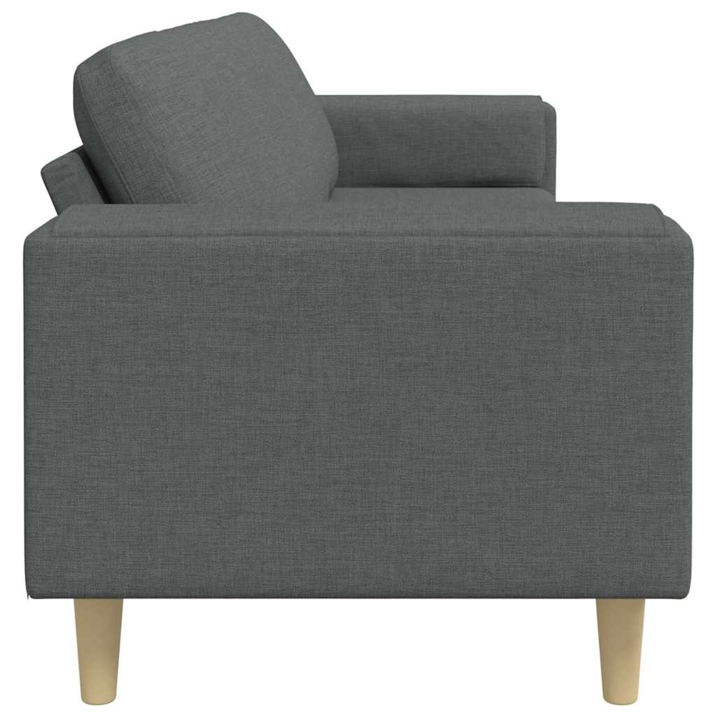 Living Room Couch Dark Grey 250 x 77 x 76 cm Polyester