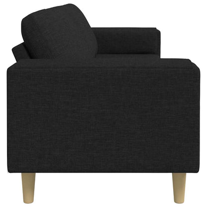 Living Room Couch Black 250 x 77 x 76 cm Polyester