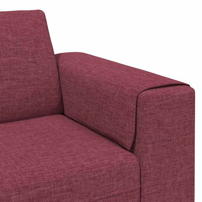 Living Room Couch Wine Red 250 x 77 x 76 cm Polyester