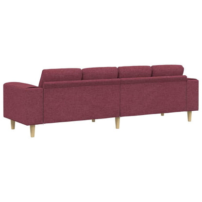 Living Room Couch Wine Red 250 x 77 x 76 cm Polyester