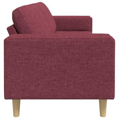Living Room Couch Wine Red 250 x 77 x 76 cm Polyester