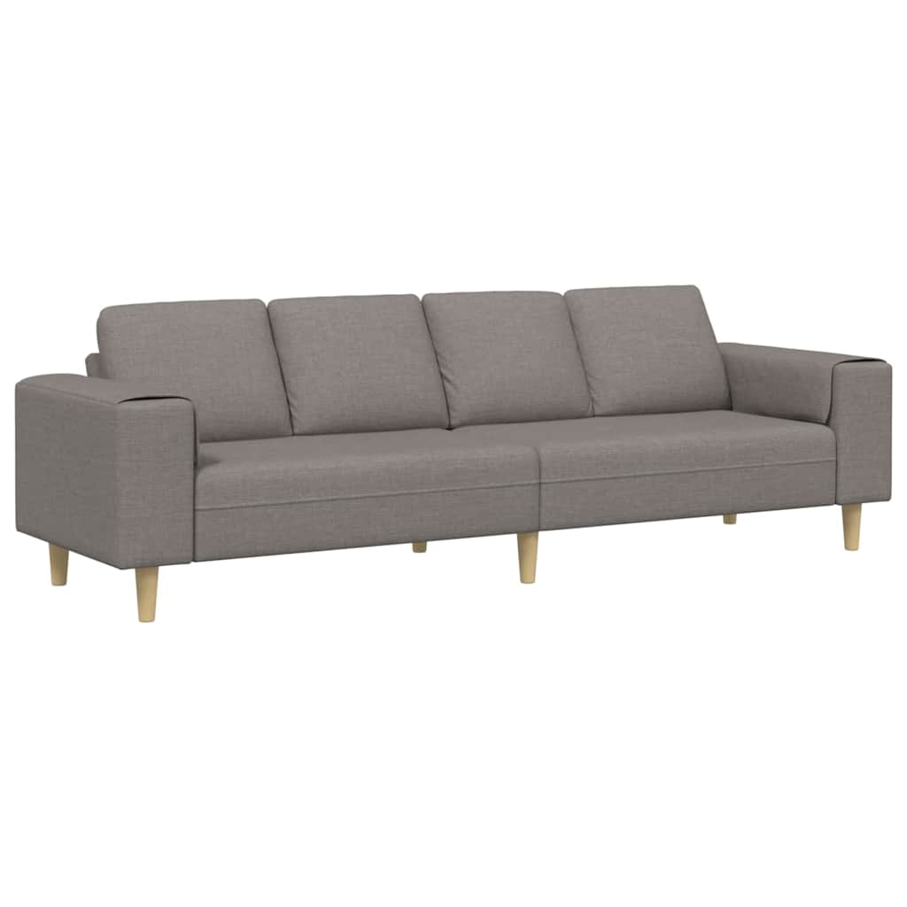 Living Room Couch Taupe 250 x 77 x 76 cm Polyester