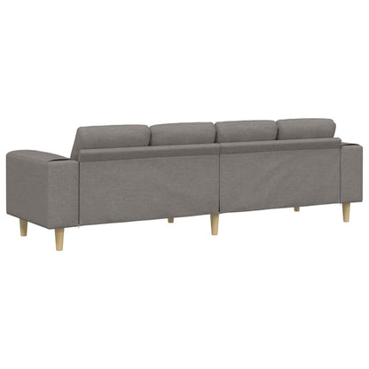 Living Room Couch Taupe 250 x 77 x 76 cm Polyester