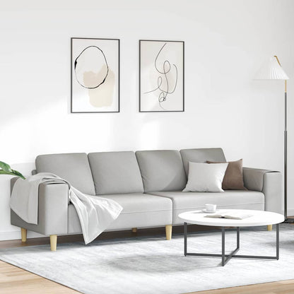 Living Room Couch Cloud Grey 250 x 77 x 76 cm Polyester