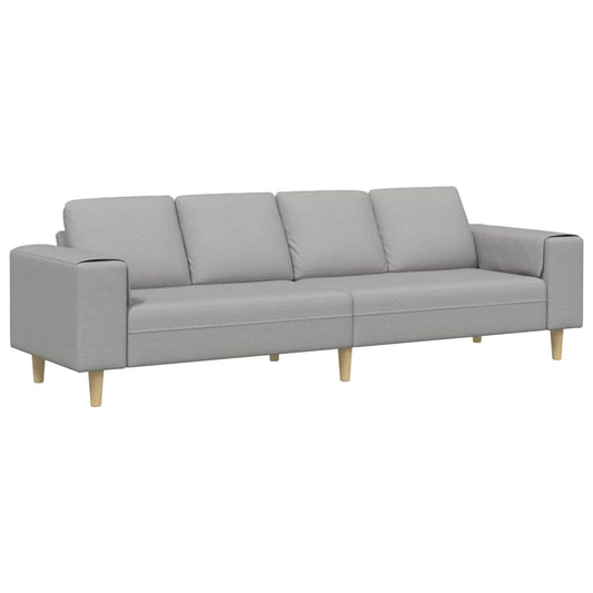 Living Room Couch Cloud Grey 250 x 77 x 76 cm Polyester
