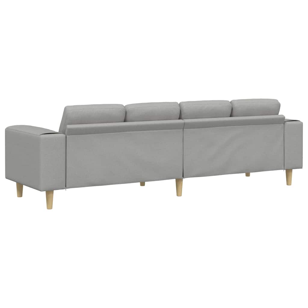 Living Room Couch Cloud Grey 250 x 77 x 76 cm Polyester