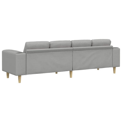 Living Room Couch Cloud Grey 250 x 77 x 76 cm Polyester
