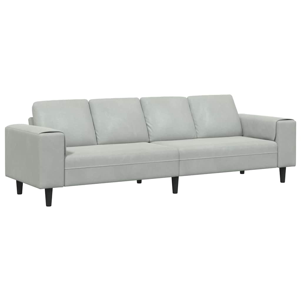 Living Room Couch Light Grey 250 x 77 x 76 cm
