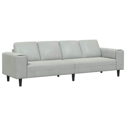 Living Room Couch Light Grey 250 x 77 x 76 cm
