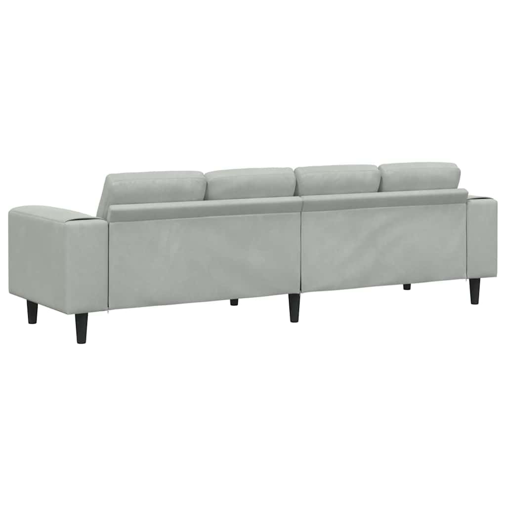 Living Room Couch Light Grey 250 x 77 x 76 cm