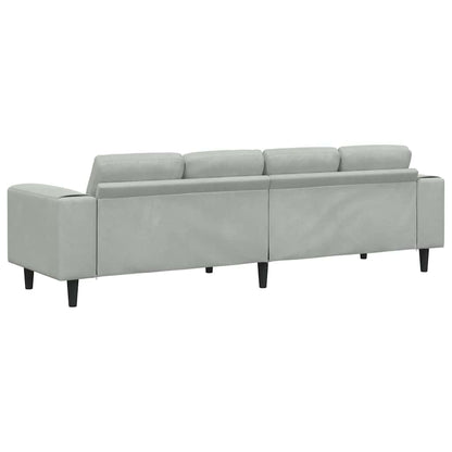 Living Room Couch Light Grey 250 x 77 x 76 cm