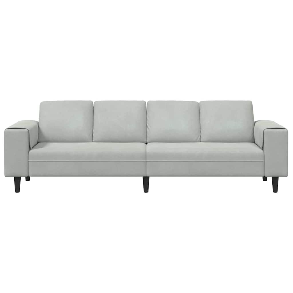 Living Room Couch Light Grey 250 x 77 x 76 cm